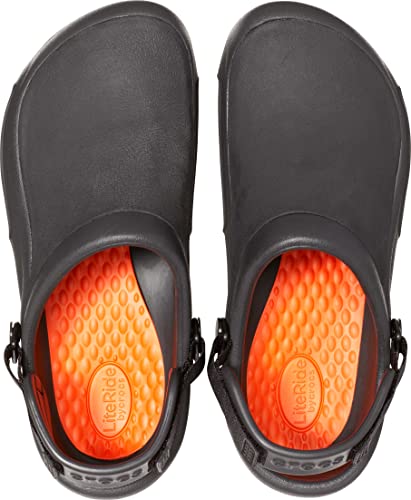 Crocs Unisex-Adult Bistro Pro LiteRide Clog, Slip Resistant Work Shoes, Black, 5 Men/7 Women