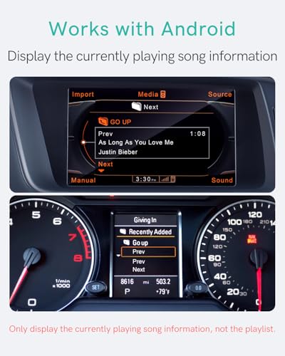 CHOOCL Bluetooth Car Adapter for Audi with AMI Interface, Mercedes & Volkswagen with MDI Connector, Bluetooth Receiver with Bluetooth 5.0 HD Sound for MMI 3G System(Audi Symphony,Audi Concert)