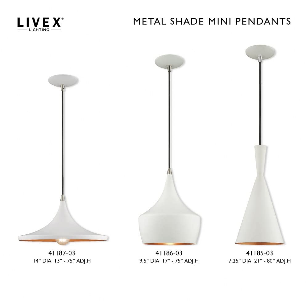 Livex Lighting 1 Light Black Mini Pendant