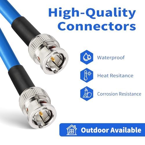 Superbat SDI Cable Long 75 Ohm BNC Cable 3G/6G/12G (Belden 1694A)，1-300FT, Support HD-SDI/3G-SDI/6G-SDI/4K/8K Video,Precision SDI Camera Wire (1Pcs)