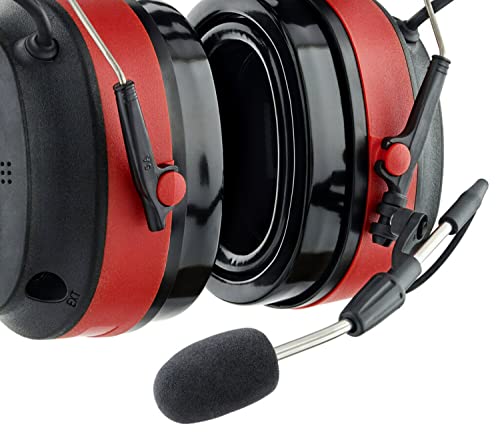 3M Pro-Comms Electronic Hearing Protector, Wireless Earmuffs With Bluetooth Technology & External Noise-Canceling Boom Microphone, Noise Reduction Rating (NRR) 26 dB, Premium Gel Cushions (90546-SIOC)