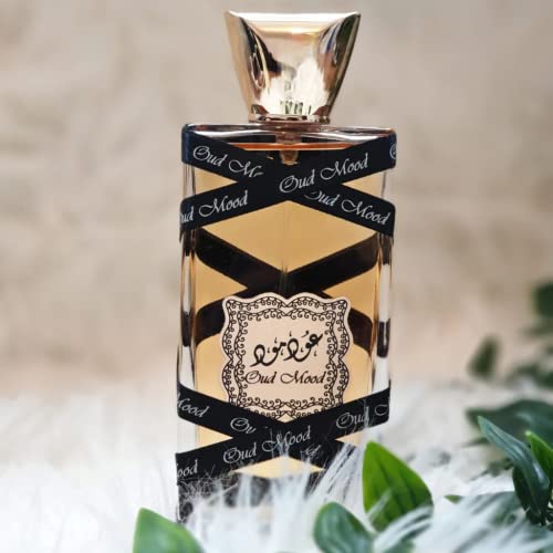 Lattafa Oud Mood for Unisex Eau de Parfum Spray, 3.4 Ounce (Pack of 2)