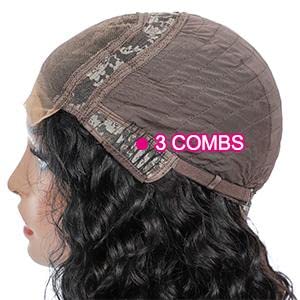 Ksfull 13x4 Deep Curly Lace Front Wigs Human Hair Wet and Wavy Water Wave Human Hair Wigs (13x4 deep wave lace closure wigs, 32 Inch)