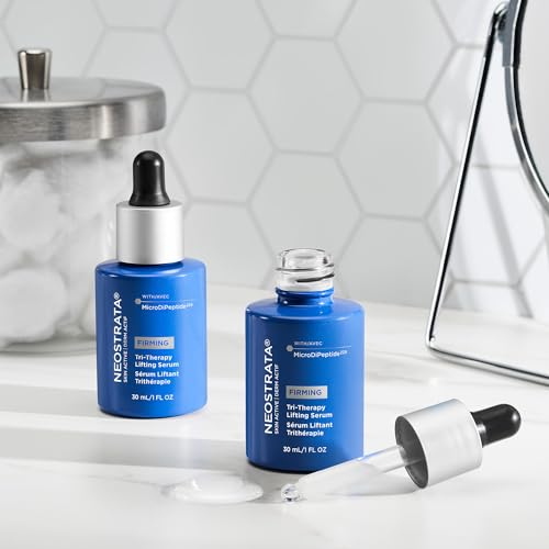 NEOSTRATA Tri-Therapy Lifting Serum, New & Improved Formula, 3D Volumizer, Lifting and Firming Antiaging Serum with Hyaluronic Acid Oil-Free Fragrance-Free, 1 fl. oz.