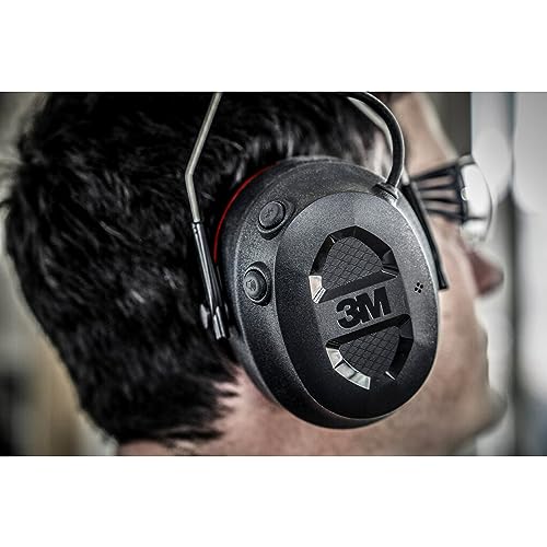 3M Pro-Protect + Gel Cushions Electronic Hearing Protector, Noise Reduction Rating (NRR) 26 dB, Bluetooth Ear Muffs, High-Fidelity Speakers & Integrated Microphone, Premium Gel Cushions (90545-SIOC)