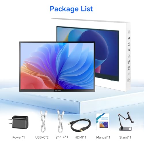 14 Inch Touchscreen Portable Monitor 1200P Slim and Lightweight Bezel less FHD IPS HDR Gaming Monitor, Laptop Travel Sub-Monitor with Built-in Speakers and VESA for Laptop Mac PC Xbox PS4/5 Switch