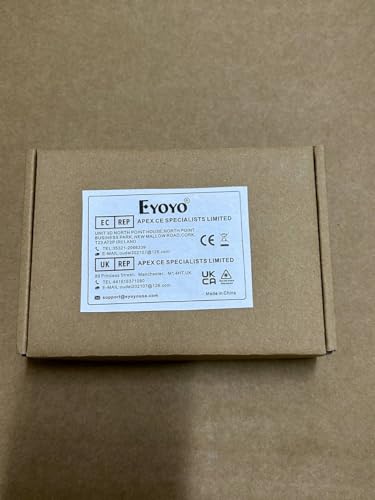 Eyoyo 2D Bluetooth Barcode Scanner Wireless with Clip, 2000mAh Battery with Level Indicator, Portable Mini QR Bar Code Reader for Library Book Inventory Compatible with iPhone, iPad, Android Phone