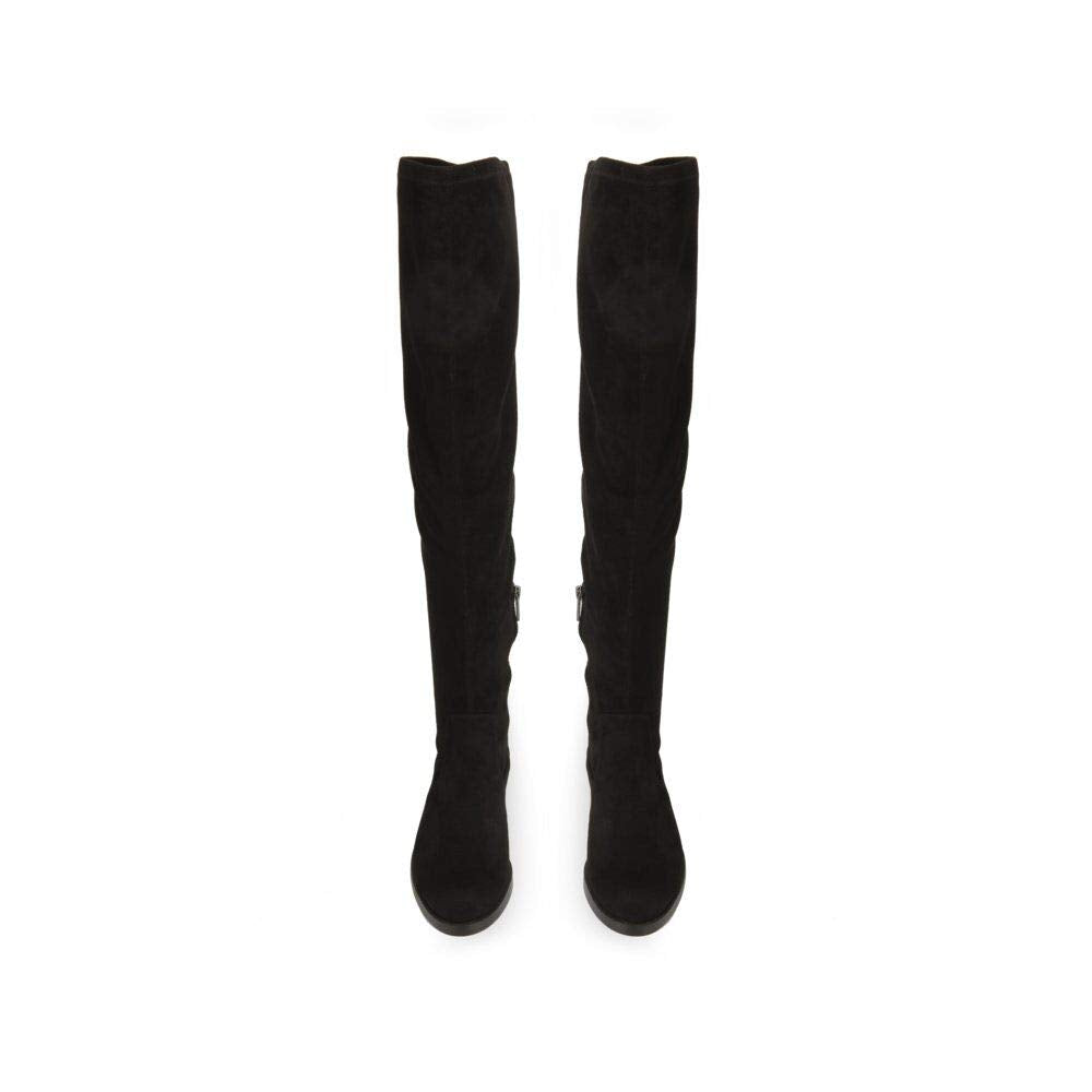 Kenneth Cole REACTION Women's Wind-y Over the Knee Stretch Boot, Black, 8.5 M US