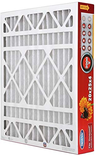 BestAir HW1625-11R AC Furnace Air Filter, 16" x 25" x 4", MERV 11, Removes Allergens & Contaminants, Fits 100%, For Honeywell Models, Pack of 3