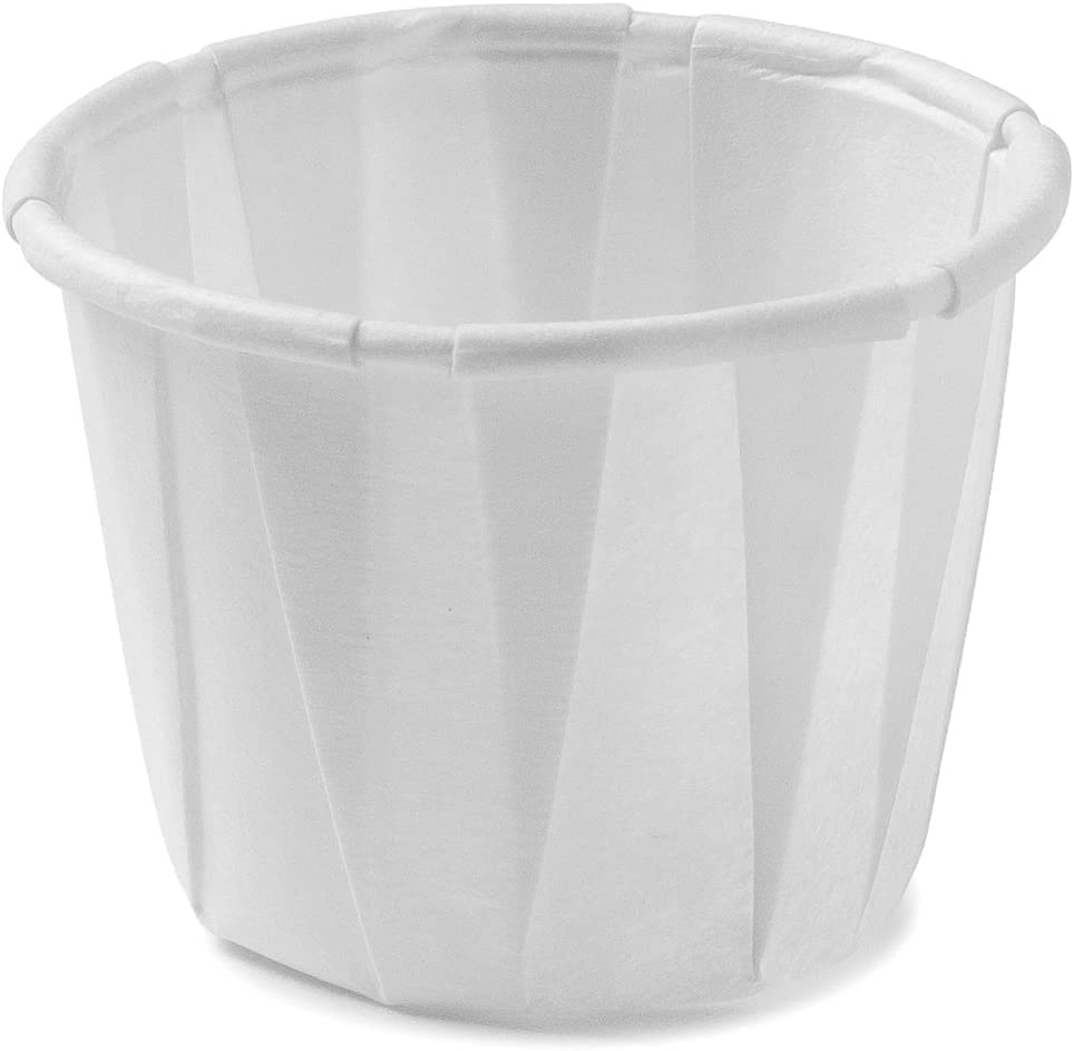 Disposable Paper Souffle Medicine Cups 3/4 oz [Pack of 2500] – (0.75 Ounce) Small Cups for Medication Distribution, Pills, Tasting, Condiments, Food and Dessert Serving