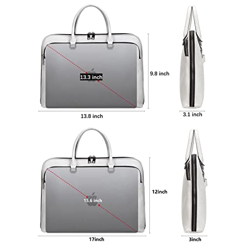 Laptop Messenger briefcase shoulder bag: Genuine Leather men 13 14 inch macbook case women work tote handbag Black