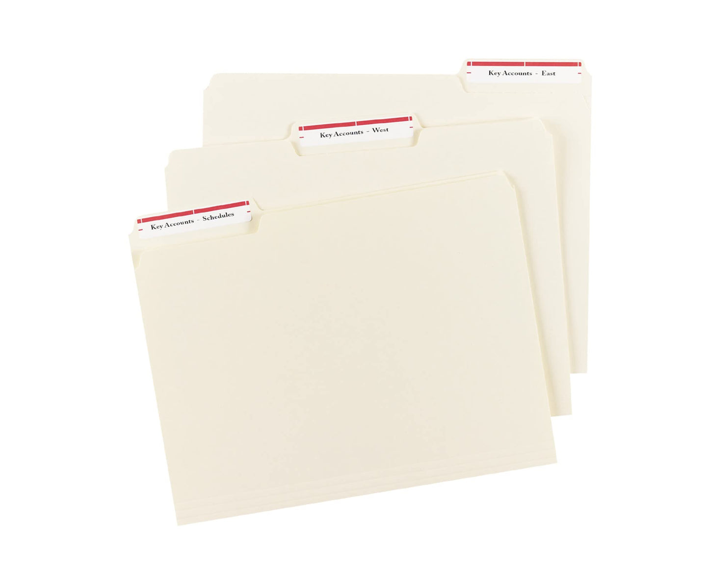 Avery TrueBlock File Folder Labels, 2/3" x 3-7/16", 1,500 Printable Labels, White/Red, Permanent (5066)