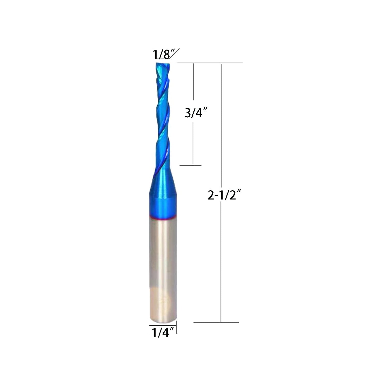5PCS Spiral Router Bits Up&Down Compression Bit 1/8 inch Cutting Diameter 1/4 inch Shank Solid Carbide CNC End Mill for Wood Carving UDF58