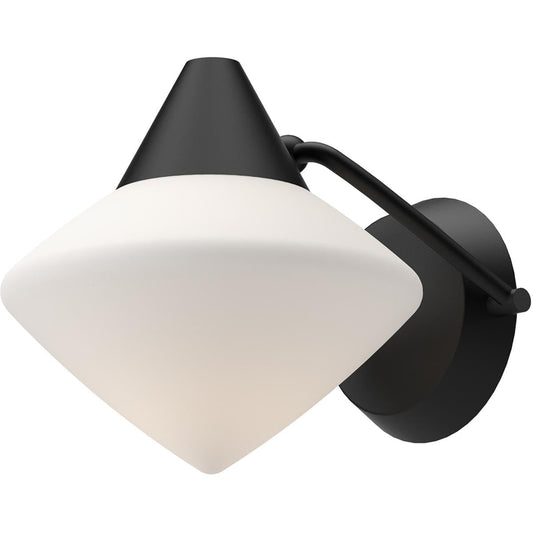 Alora Mood WV537508MBOP Nora Vanity, Matte Black/Opal Matte Glass