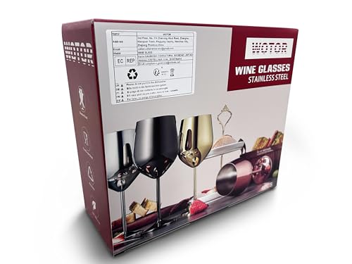 WOTOR Gold Wine Glasses Set of 4, 18oz Unbreakable Gold Goblet, Stainless Steel Wine Glass, Metal Wine Glass for Outdoor, Travel, Camping, Pool, Ideal Gift for Wine Lovers