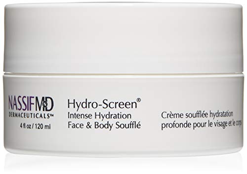NASSIF MD Hydro-Screen Face And Body Souffle, Hydrating Skin Moisturizer, Hyaluronic Acid, Omega 3, Anti Aging, Even Skin Tone, 4 Fl Oz