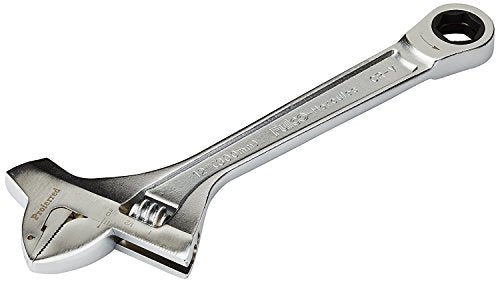 Proferred T10001 Mining Adjustable Wrench with Hammer, Chrome Finish, 12"