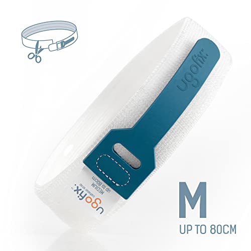 Ugo Fix Catheter Strap (x5) – Catheter Securement Retaining Strap/Catheter Holder, with Anti Slip and Irritation Silicone Grip and Free Laundry Bag (Pack of 5) (Medium)