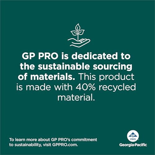 Georgia-Pacific Pacific Blue Basic 2-Ply Recycled Perforated Paper Roll Towel (Previously Branded Envision) By GP PRO (Georgia-Pacific), Brown, 28290, 250 Sheets Per Roll, 12 Rolls Per Case