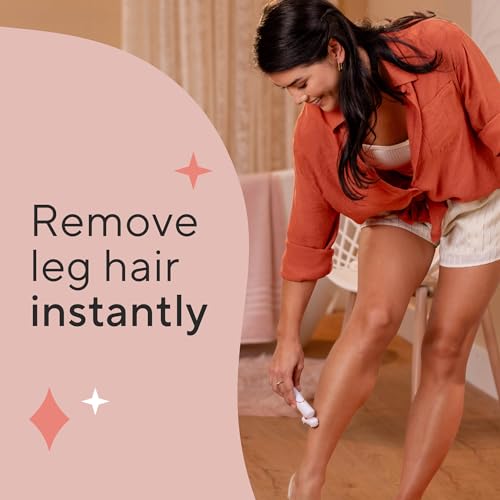 Finishing Touch Flawless Legs, Electric Razor for Women, Pivoting Head Leg Hair Remover with LED Light for Instant and Painless Leg Hair Removal