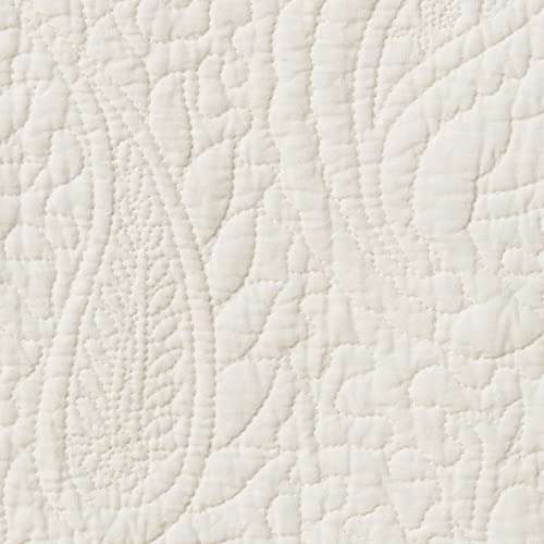 Greenland Home Paisley Quilted Bed Skirt, Ivory, King