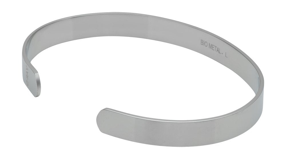 QRAY Lite Steel Golf Athletic Bracelet Men Women C-Shaped Health Wellness Bracelet (Large: 7.75"~8.5")