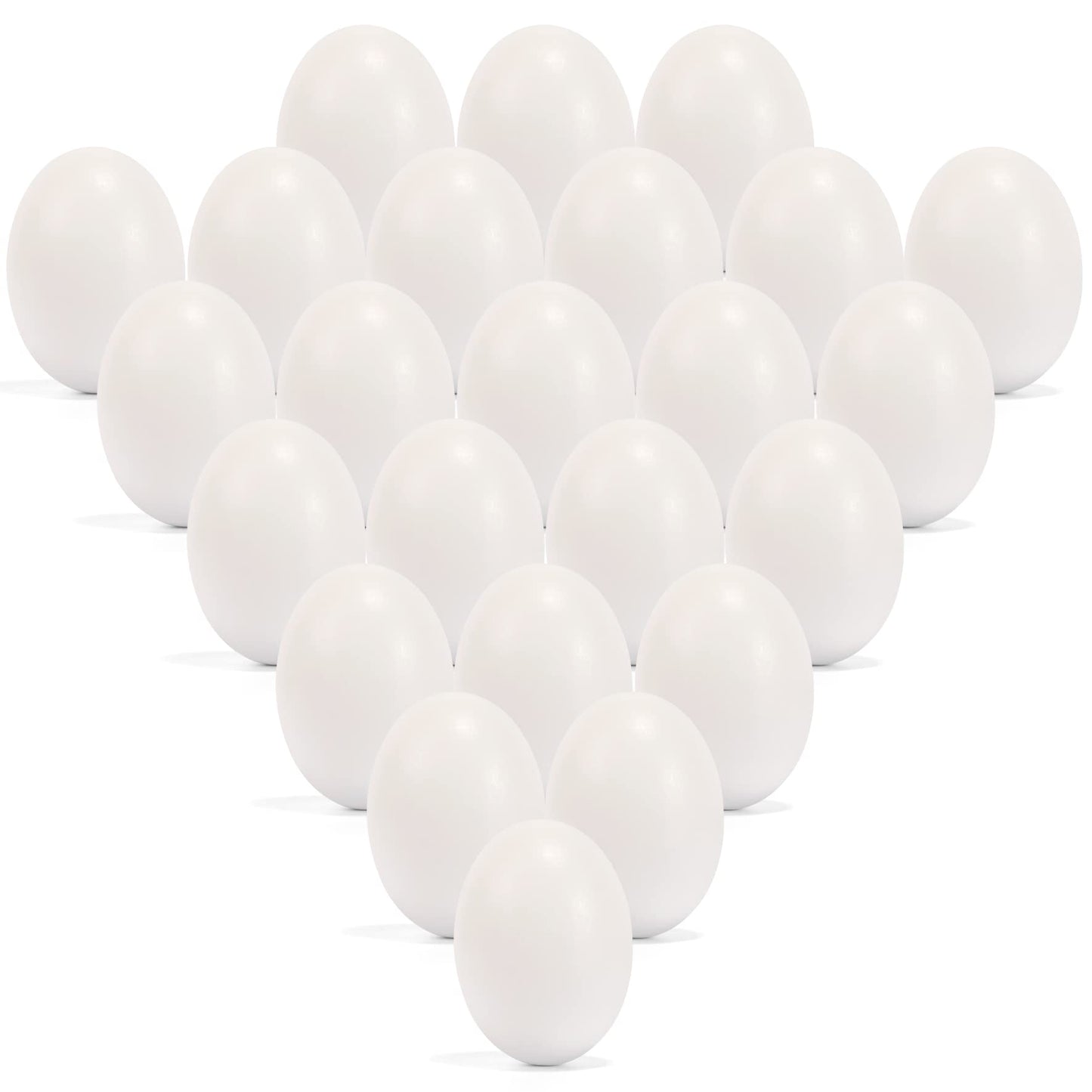 JOYIN 18 Pcs Easter Egg, White Wooden Eggs, Life Size Plain Decorating Eggs for Kids Easter DIY Paint Your Own Egg Decor, Easter Craft, Easter Eggs Hunt, Easter Basket Stuffers, School Activities