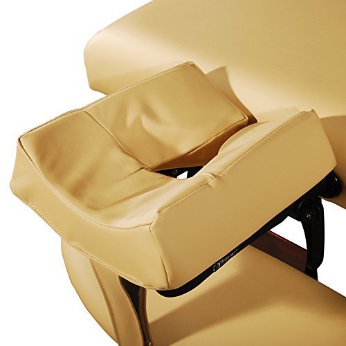 Master Massage Patented Memory Foam Ergonomic Dream Face Cushion Pillow Headrest, Cream