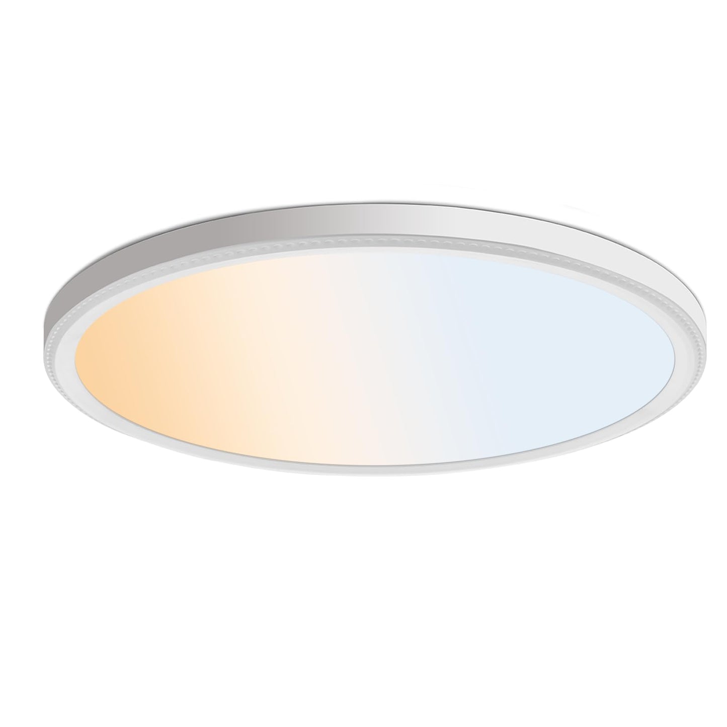 WKONCLDY 5CCT 3000k//3500k/4500k//5000k/6000k Selectable, Dimmable Led Flush Mount Ceiling Light, 20 Inch 5000LM Round Modern Flat Panel,Super Slim for Living Dining Kitchen Bedroom Room