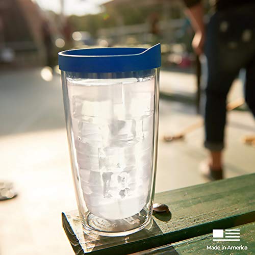 Tervis Kelly Ventura Crystal True Blue Collection Made in USA Double Walled Insulated Tumbler Travel Cup Keeps Drinks Cold & Hot, 16oz 4pk, Assorted