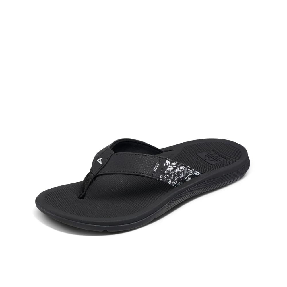 REEF Santa Ana Womens Sandal Black-White 9