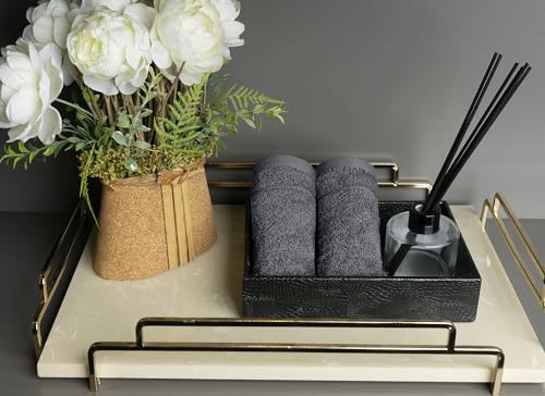 Tens Towels Pack of 60 Washcloths, 12 x 12 Inches, Lighter Weight, Quick to Dry, Super Soft & Absorbent, Gentle Face Towels, Hotel Quality, Perfect for Bathroom, Gym, Spa, Dark Grey