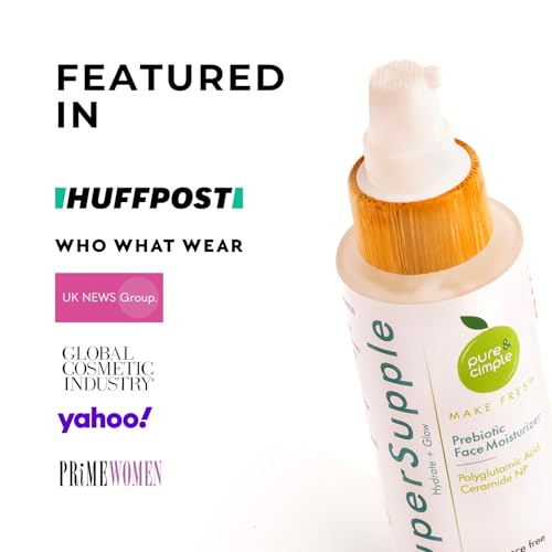 SuperSupple Prebiotic Face Moisturizer with Polyglutamic Acid and Ceramide NP Facial Moisturizer for Women | Skin Care Face Lotion for Deep Hydration, Barrier Repair, Oily & Dry Skin Moisture (60ml)