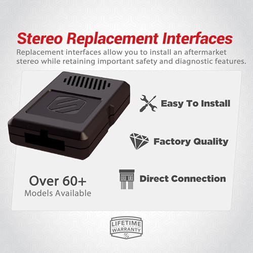 Scosche GM3000SWF Factory Stereo Replacement Interface Adapter, Compatible with Select 2004-24 GM Vehicles with GM LAN Radio, Car Radio Wiring Harness, Retain Steering Wheel Control & OEM Amplifier