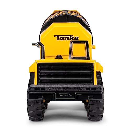 Tonka Steel Classics Mighty Cement Mixer - Made with Steel & Sturdy Plastic, Yellow Toy Construction Truck, Boys and Girls, Kids, Toddlers, Ages 3+