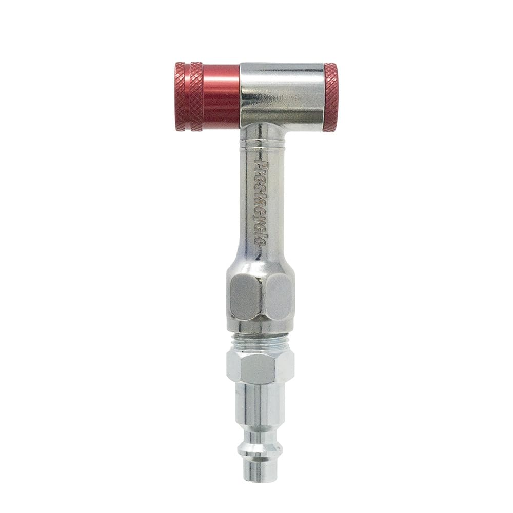Prestacycle Prestaflator Mini Pro, Bike Tire Inflator Head, Bicycle Air Pump Valve Presta Push-to-Inflate Tool for Air Compressor Lines, Bike Tools & Maintenance, Mini Pro Inflation Tool