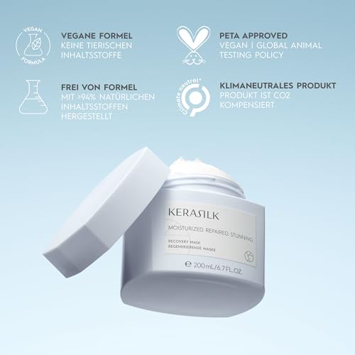 KERASILK Recovery Mask | Provides Deep Moisture & Nourishment | Prevents Hair Breakage & Recurring Dryness | For Dry, Stressed & Damaged Hair | Ideal For Various Hair Types & Textures| 200ml