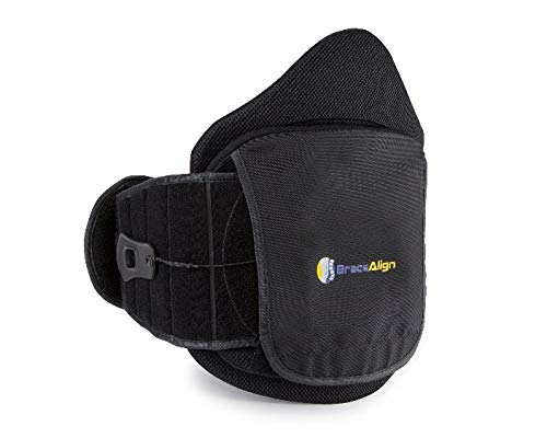 Brace Align VertebrAlign LSO Lumbar Back Brace, Medical Grade Lower Back Pain Relief for Herniated Discs, Sciatica, Post-Op, PDAC L0631 L0637 L0648 L0650, Black, Size Fits Most (23–50 in Waist)