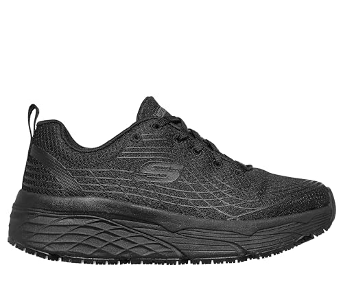 Skechers Women's Relaxed Fit Max Cusioning Elite SR Outsole Health Care Professional Shoe, Black, 8.5 Wide