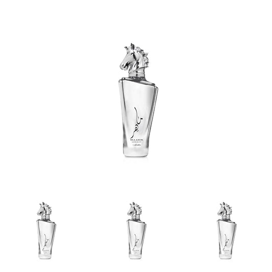 Lattafa Maahir Legacy Eau de Parfum Spray for Men, 3.4 Ounce (Pack of 4)