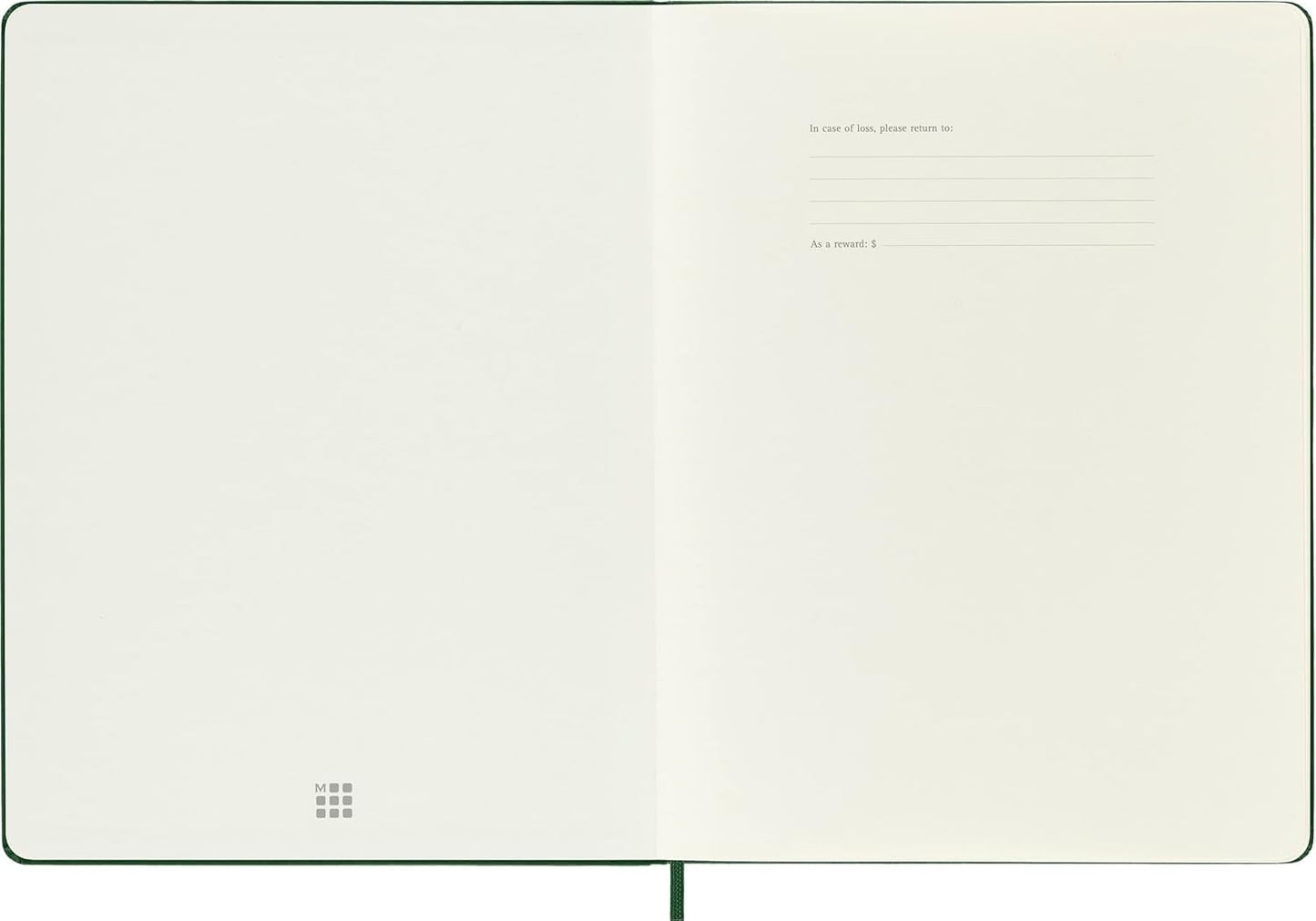 Moleskine Notebook, Extra Large, Dotted, Myrtle Green, Hard Cover (7.5 x 9.75)