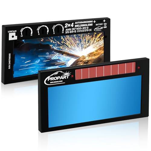 2×4.25 Auto Darkening Welding Lens - Shade 5-13 Adjustability | True Color Welding Lens | Ideal for Pancake & Pipeliner Welding Hoods | Welding Lens 2×4 1/4 (HD)