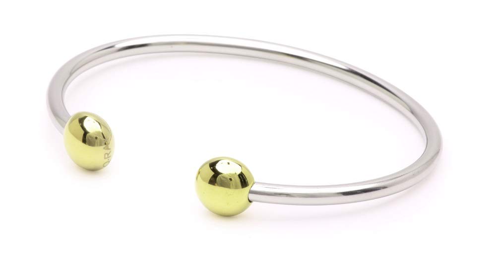 QRAY Combo Standard Steel Golf Athletic Bracelet Men Women C-Shaped Health Wellness Bracelet (Large: 7.75"~8.5")