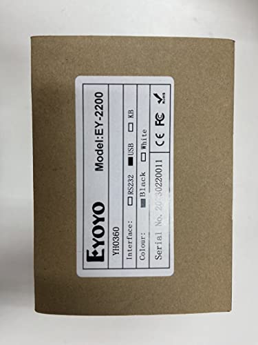 Eyoyo 1D 2D Desktop Barcode Scanner, Omnidirectional Hands-Free USB Wired Barcode Reader, Capture Barcodes from Mobile Phone Screen, Automatic Image Sensing for Supermarket Library Retail Store