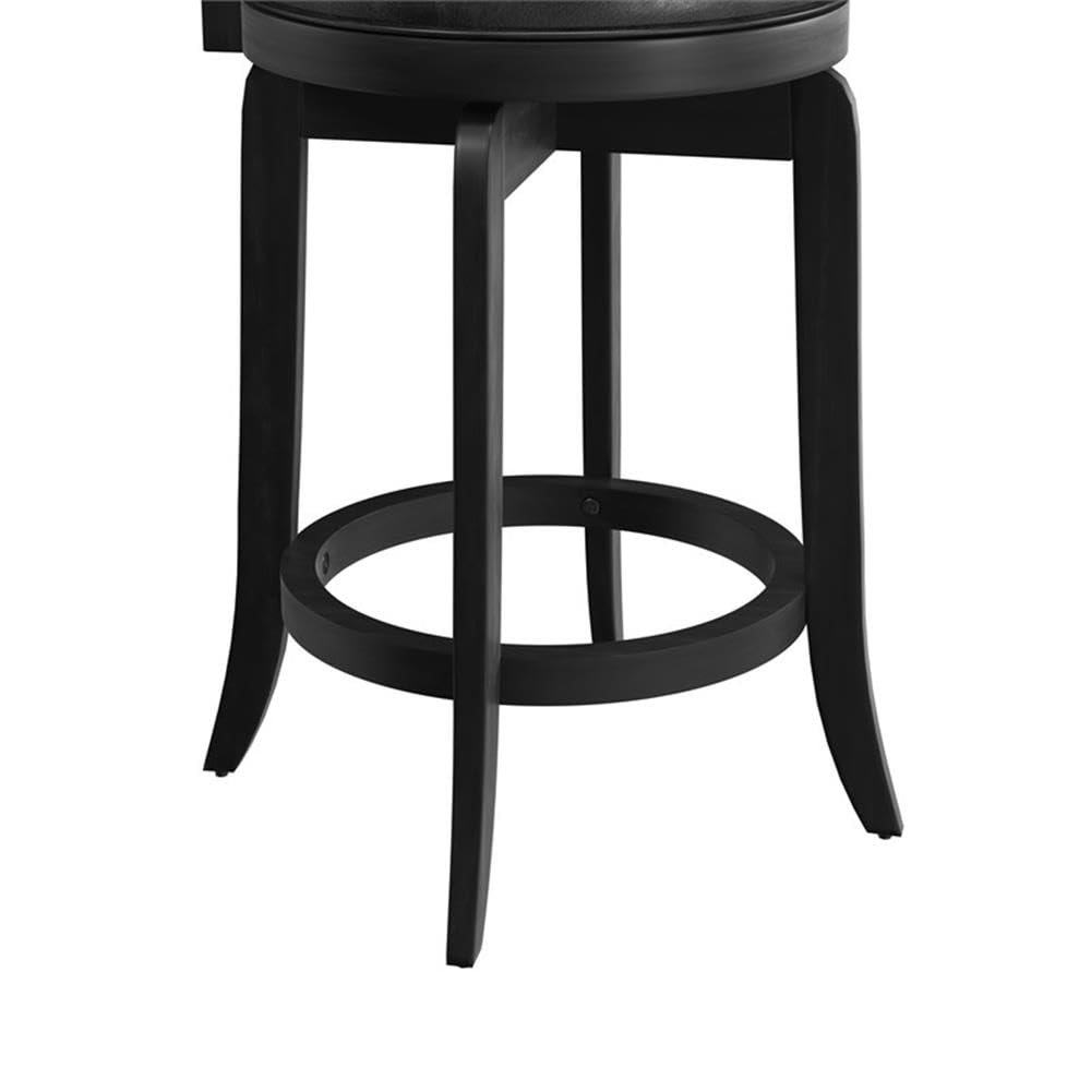 Hillsdale Savana Wood Kitchen Counter Height Stool, 29.5" High, Black