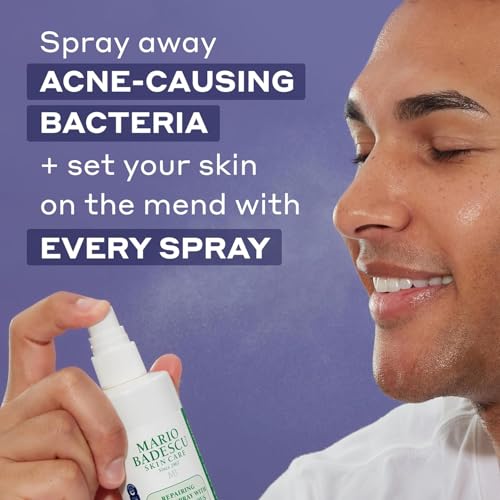 Mario Badescu Repairing HOCl Facial Spray with Hypochlorous Acid – Soothes & Hydrates Angry, Irritated Skin, Reduce Redness & Flare-Ups – pH Balancing, Non-Irritating Cleanser, 4 Fl Oz (Pack of 2)