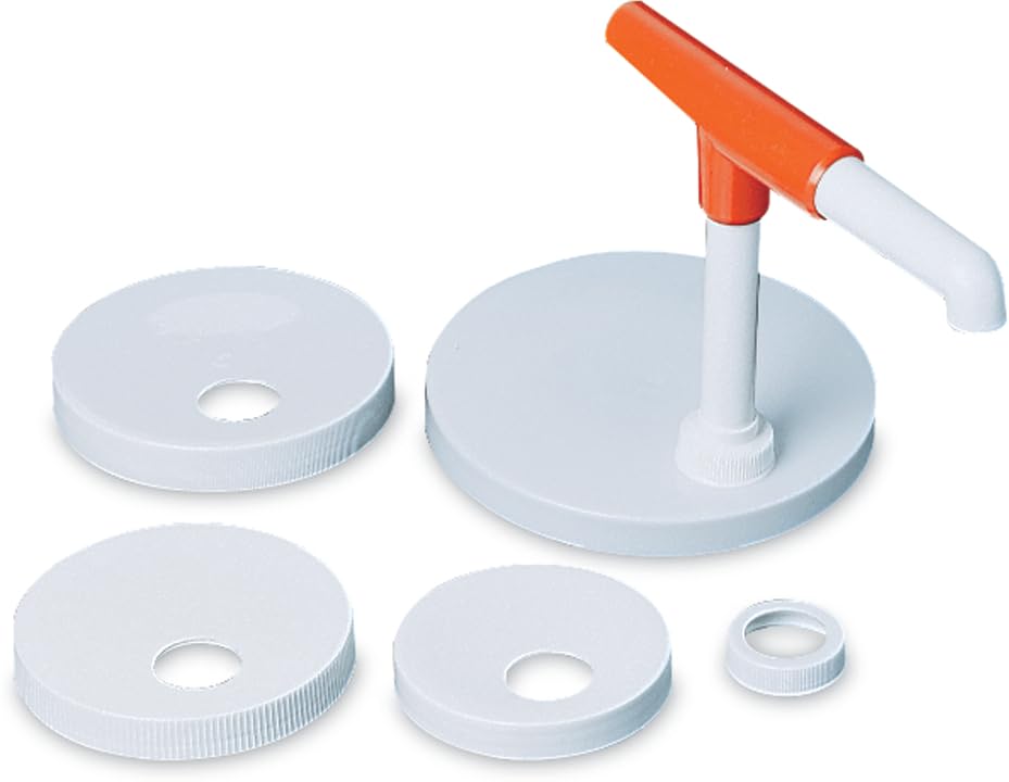 San Jamar Plastic Sauce Mega Pump and Pump Kit, 6 Pieces, White, 12 x 12 x 6 inches; 7.05 Ounces