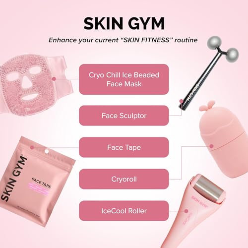 Skin Gym Ice Globe Beauty Balls, Pink Liquid Cryocicles, Cooling Face Roller for Smooth Skin & Enhanced Glow