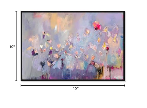 The Oliver Gal Artist Co. Abstract Framed Wall Art Canvas Prints 'Michaela Nessim-Infinitely Divine' Paint Home Décor, 15 in x 10 in, Purple, Pink