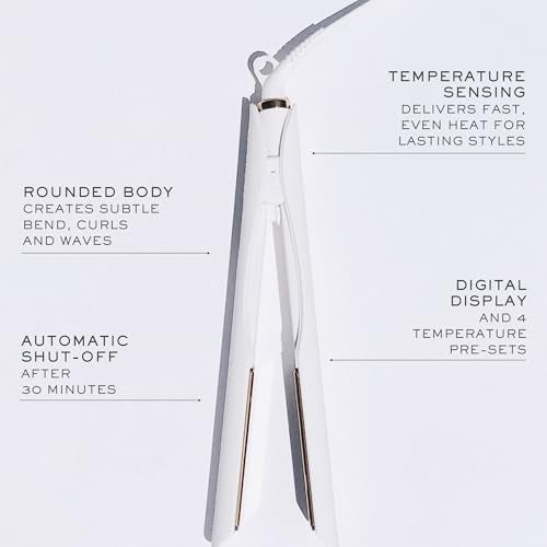 Kristin Ess 3-in-One Professional Titanium Hair Straightener, Curler and Beach Waver Combo for Women with Curly, Frizzy + Thick Hair - 1 1/4 Inch Dual Voltage Flat Iron + Travel Cap - 440 Degree Heat